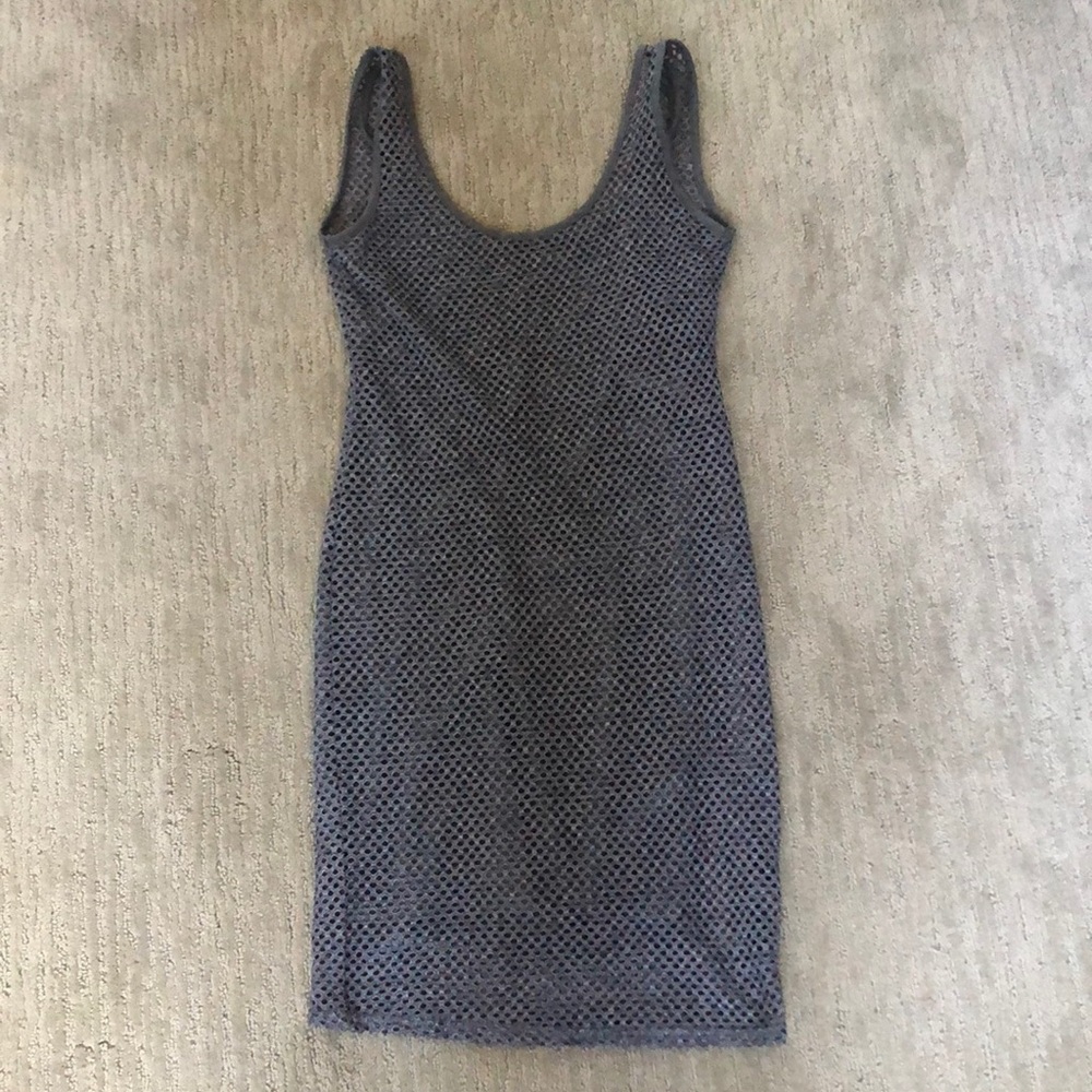 Nordstrom gray tight mesh dress
